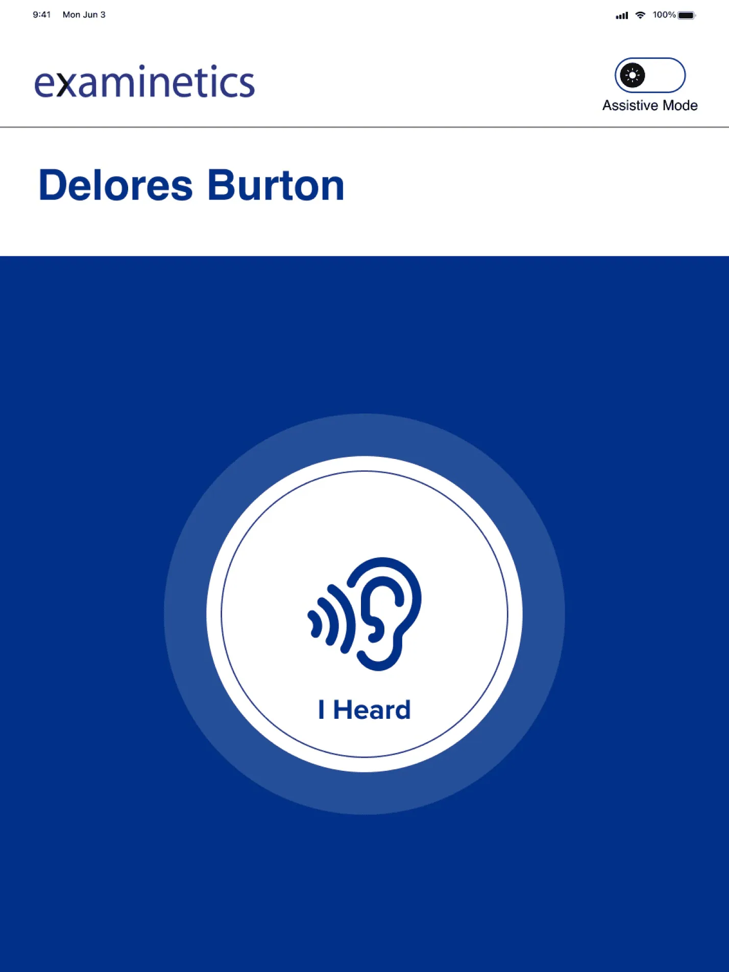 Before: Small text with an ear icon that low-vision users may not read, plus unnecessary headers.