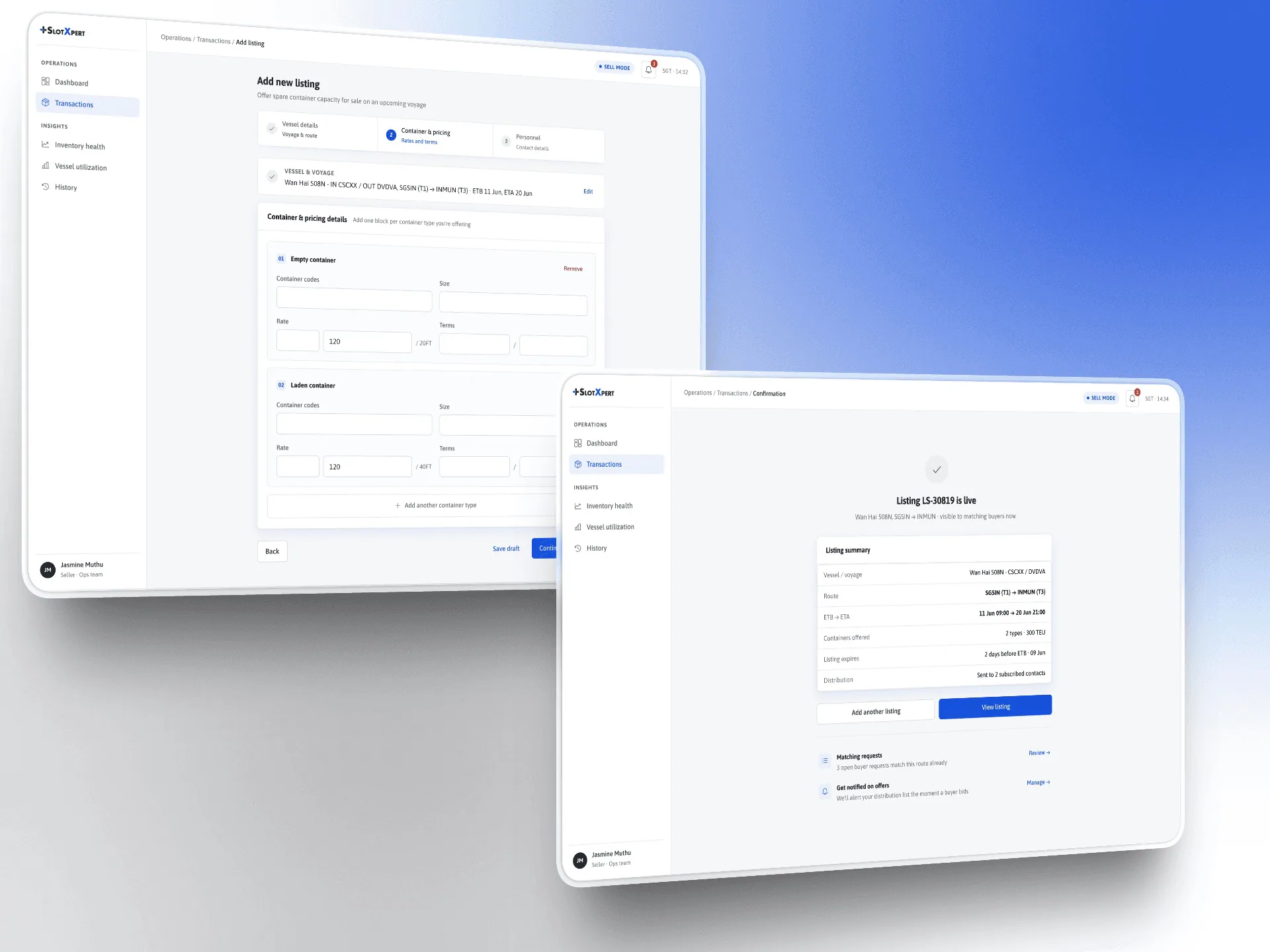 SlotXpert booking flow with confirmation