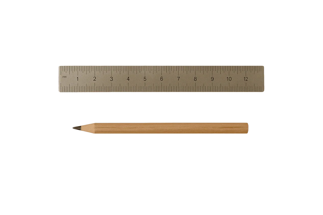 An Image of a ruler and a pencil