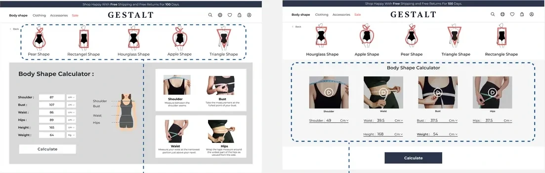Body-shape calculator, after iteration