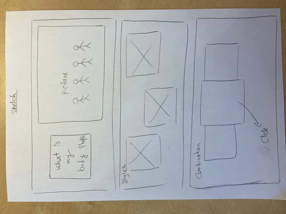 Paper sketch 2 of the shape finder