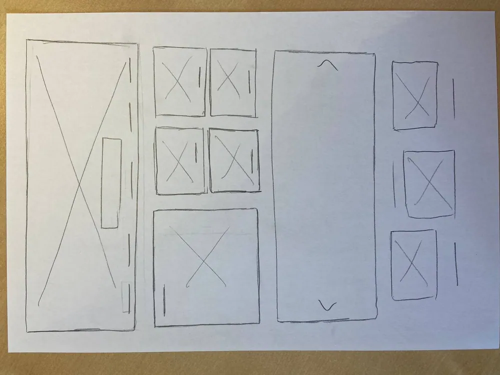 Paper sketch 6 of the shape finder