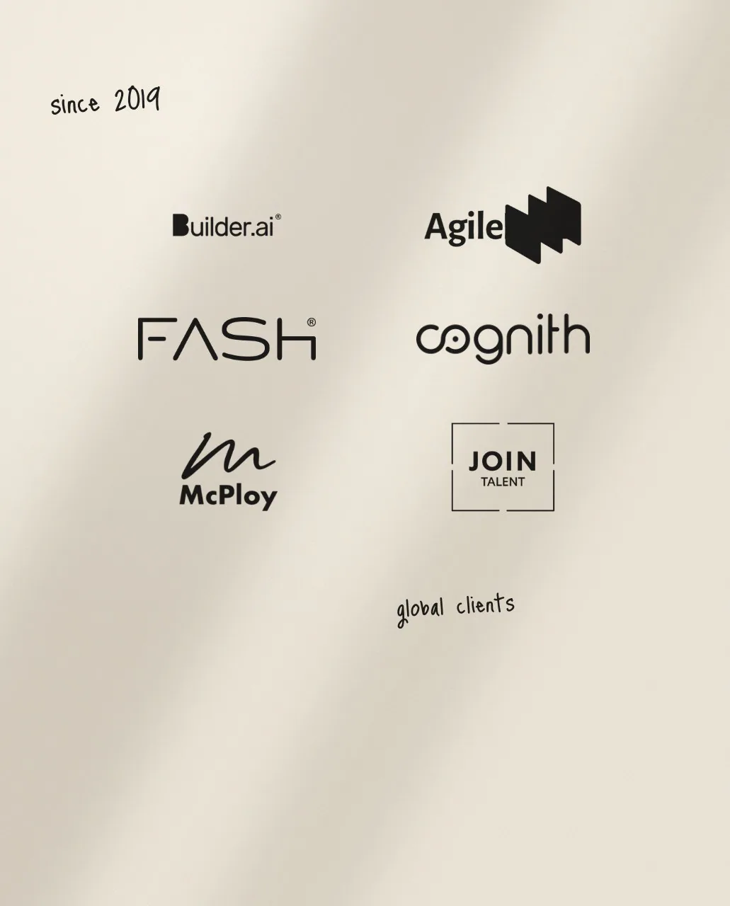 Freelance UX Designer since 2019, with client logos